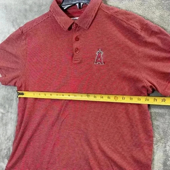 Tommy Bahama Shirt Mens Size Medium Los Angeles Angels Polo Baseball MLB Cotton - Picture 3 of 9